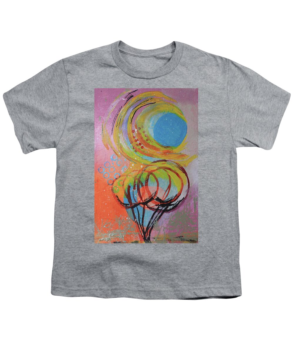 Bright Youth T-Shirt featuring the mixed media A Sunny Day by April Burton