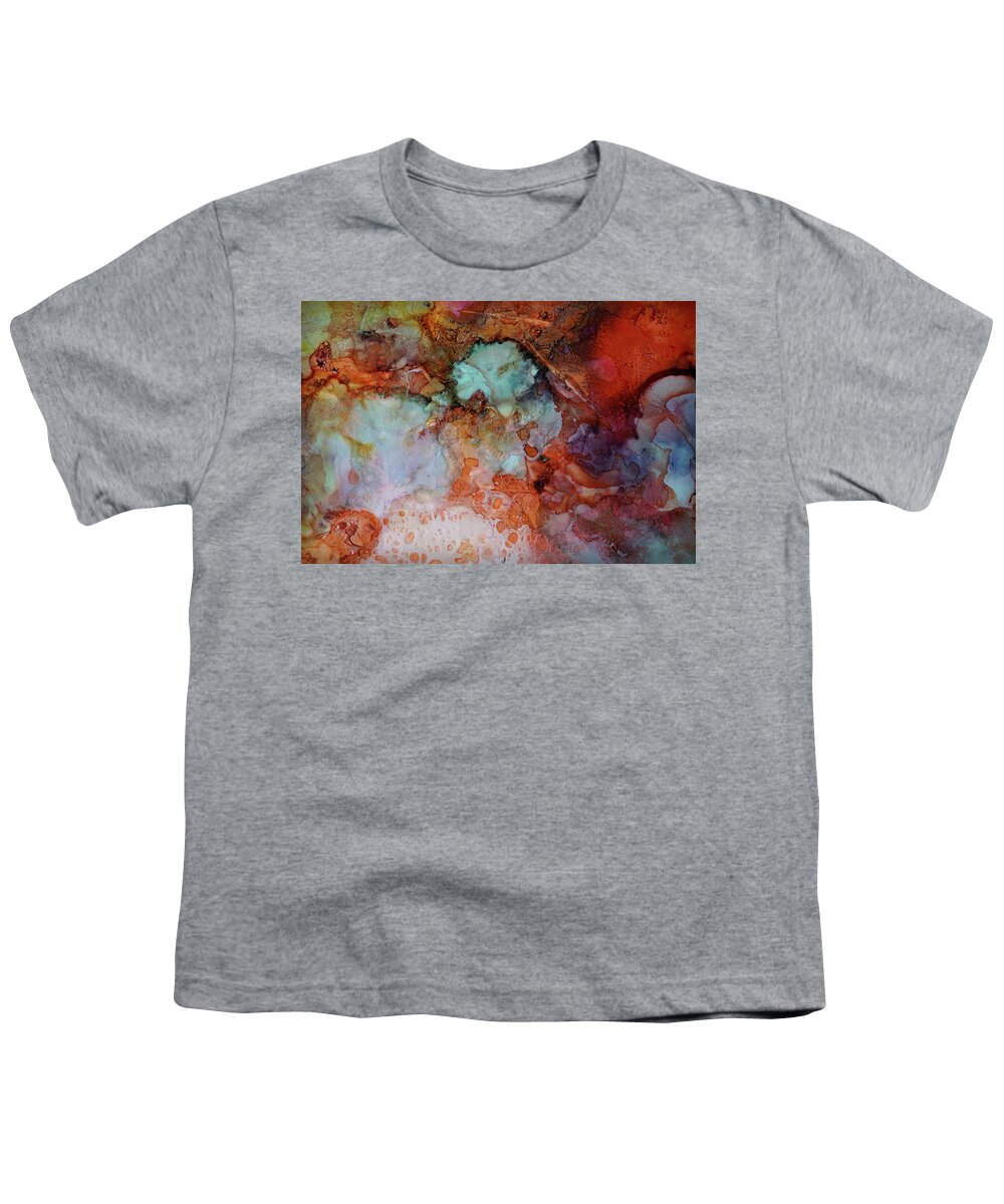 Abstract Art Youth T-Shirt featuring the painting Abstract Art 8 by Lilia S