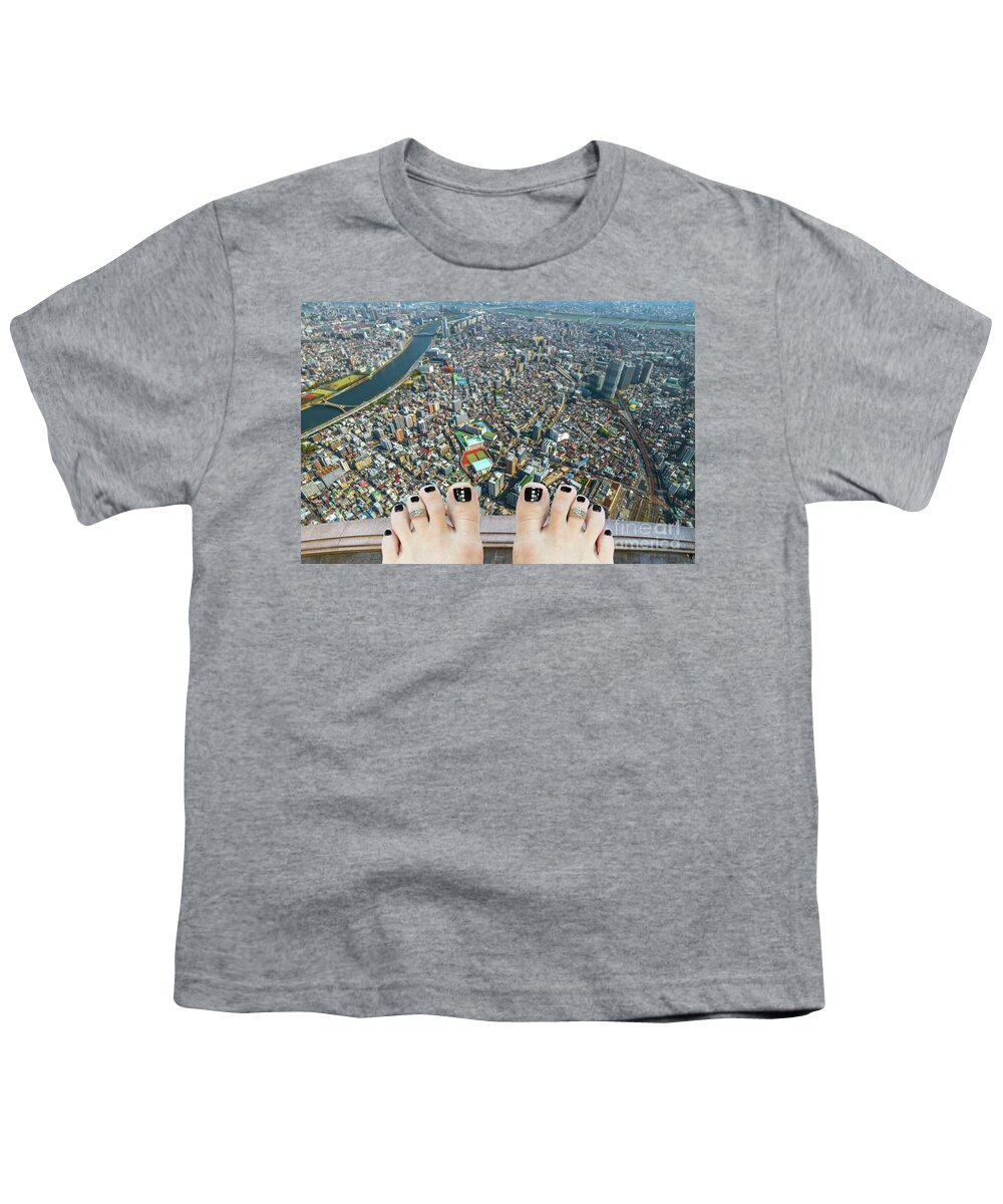 Suicide Youth T-Shirt featuring the photograph Aerial Suicide Tokyo by Benny Marty