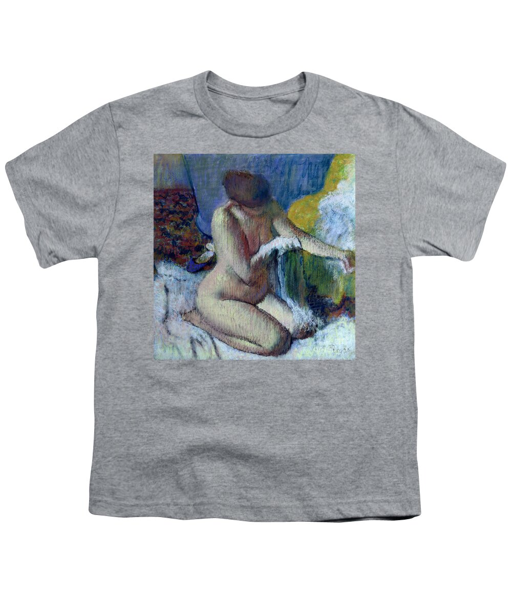After Youth T-Shirt featuring the painting After the Bath by Edgar Degas