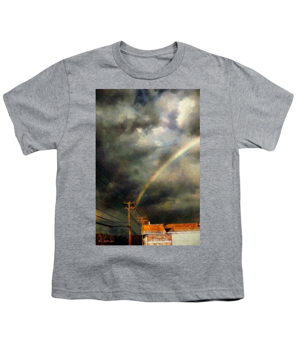 Rainbow Youth T-Shirt featuring the painting After the Storm by RC DeWinter