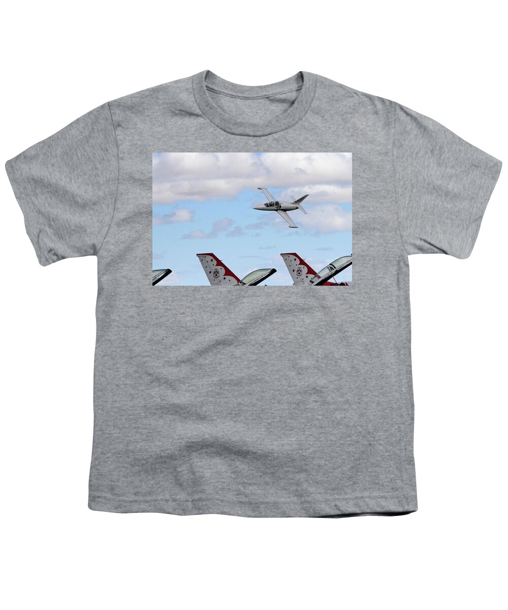 L-39 Youth T-Shirt featuring the photograph Albatros Over Thunderbirds by Shoal Hollingsworth