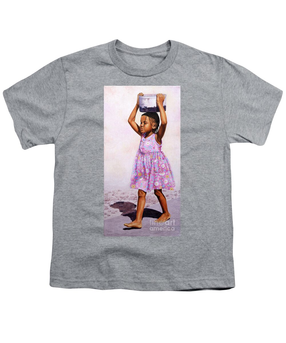 Girl Youth T-Shirt featuring the painting Almost There by Nicole Minnis