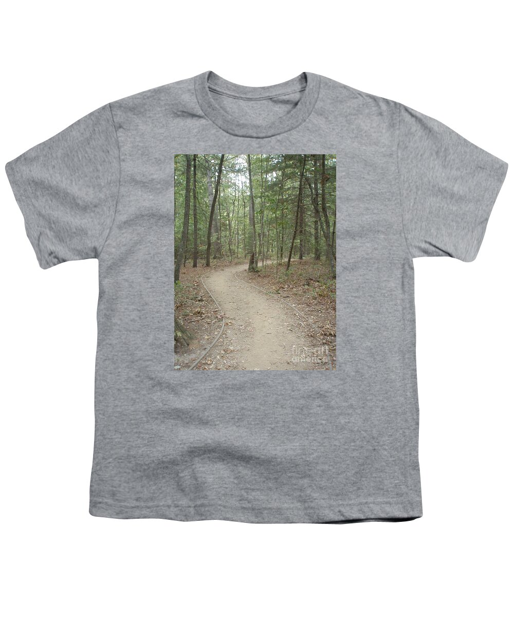 Path Youth T-Shirt featuring the photograph Along Our Winding Paths by Allen Nice-Webb