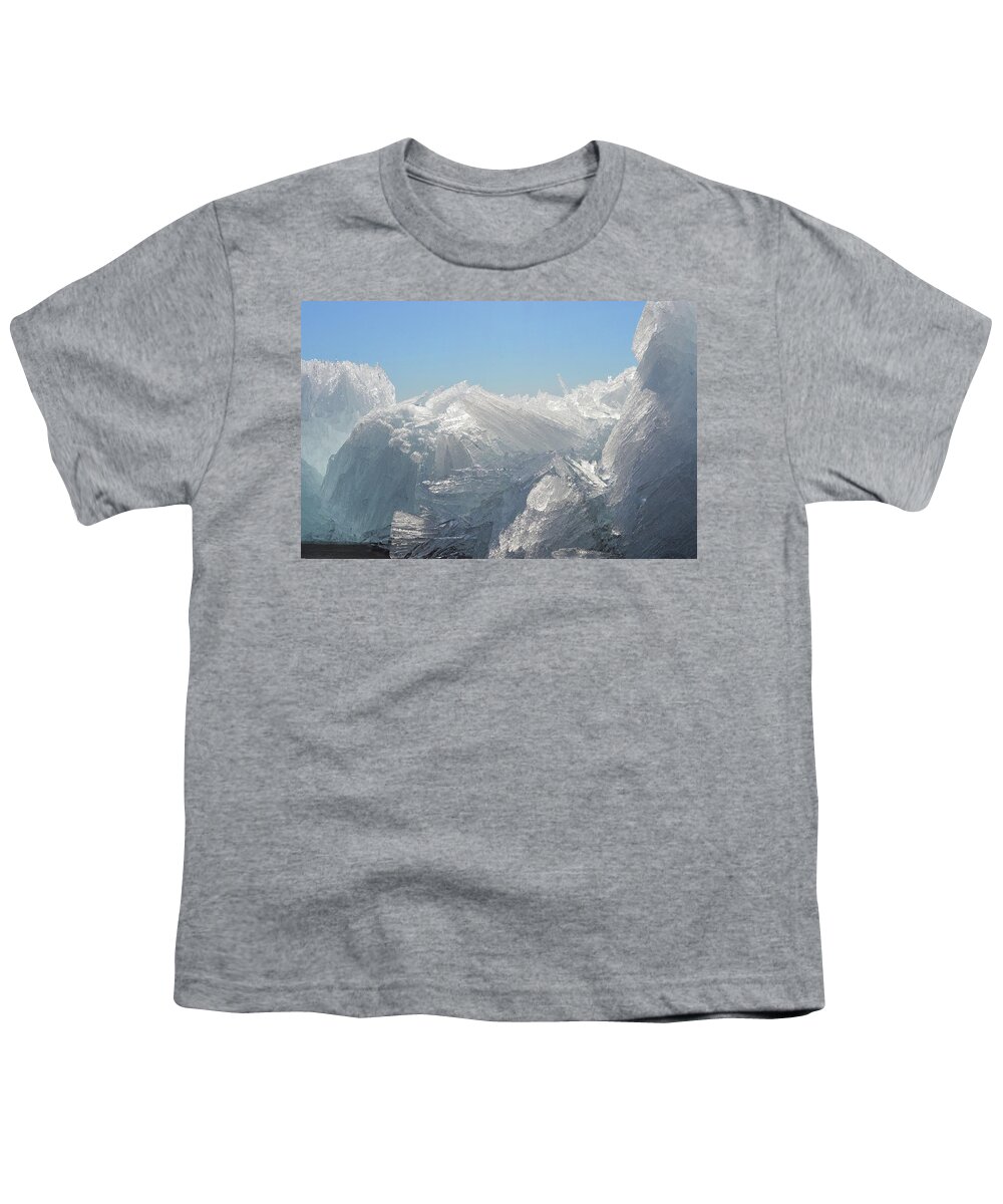 Abstract Youth T-Shirt featuring the digital art Among The Ice Crystals by Lyle Crump