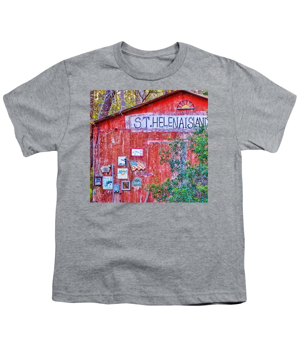 Saint Helena Island Youth T-Shirt featuring the photograph An Odd Building on St Helena by Patricia Greer