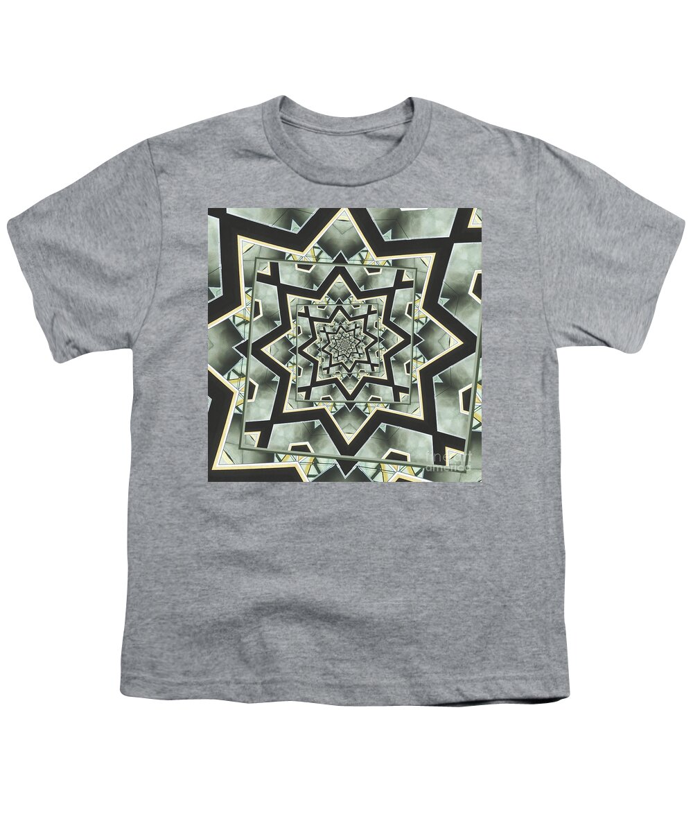 Droste Effect Youth T-Shirt featuring the digital art Angles Around And Again by Phil Perkins