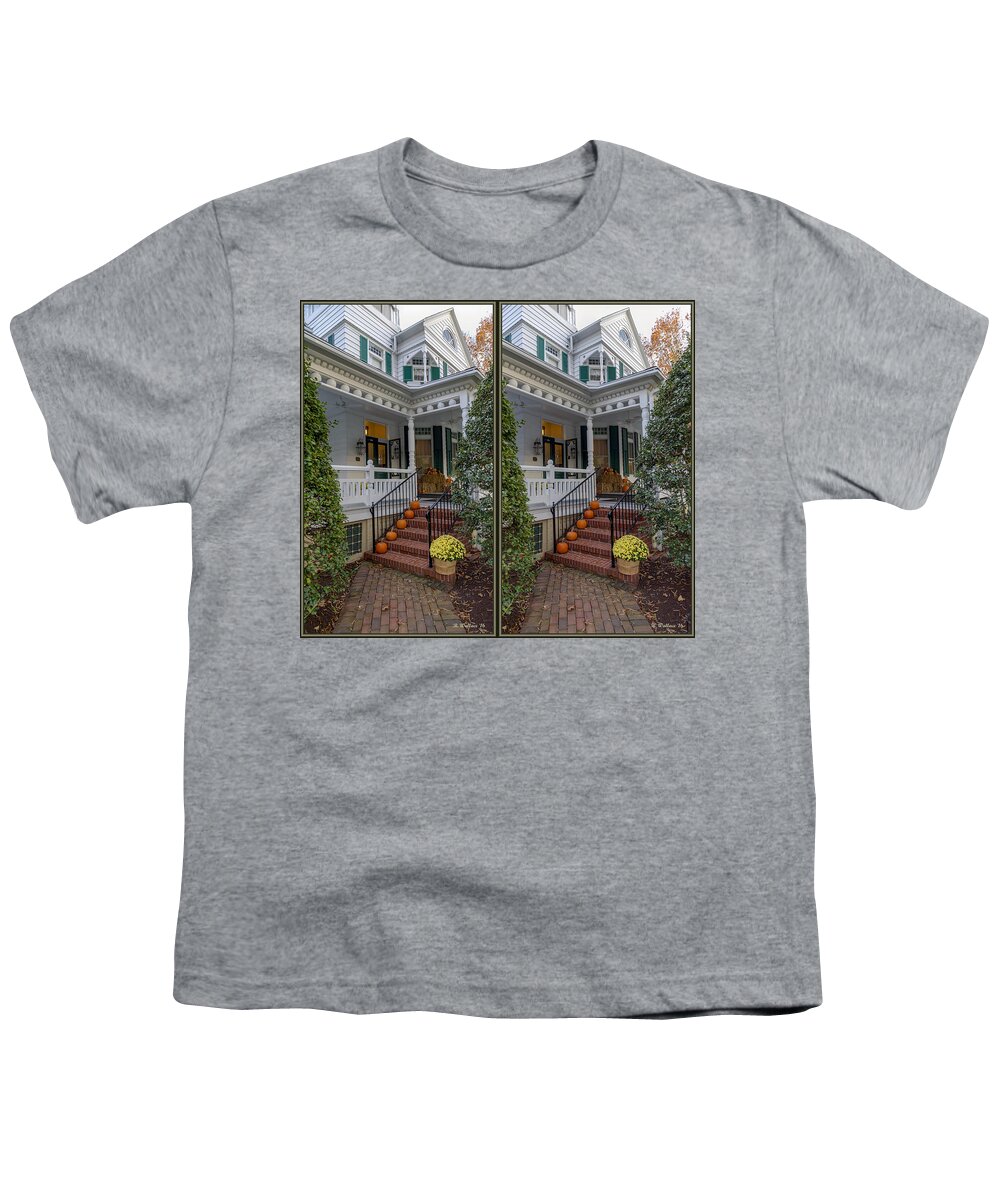 3d Youth T-Shirt featuring the photograph Autumn Entrance Decor by Brian Wallace