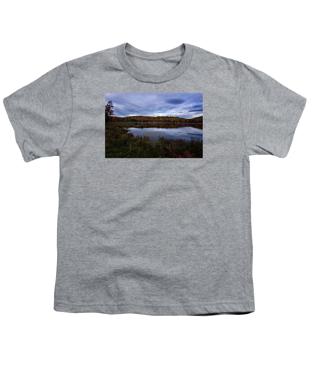 Vermont Route 9 Youth T-Shirt featuring the photograph Autumn On North Pond Road by Tom Singleton