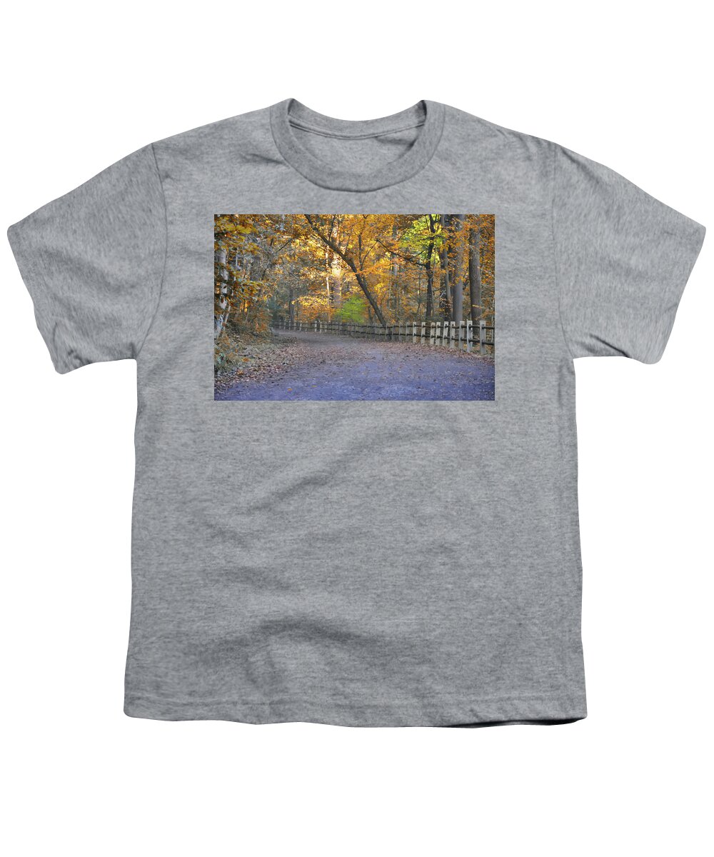 Autumn Youth T-Shirt featuring the photograph Autumn Walk near Valley Green by Bill Cannon