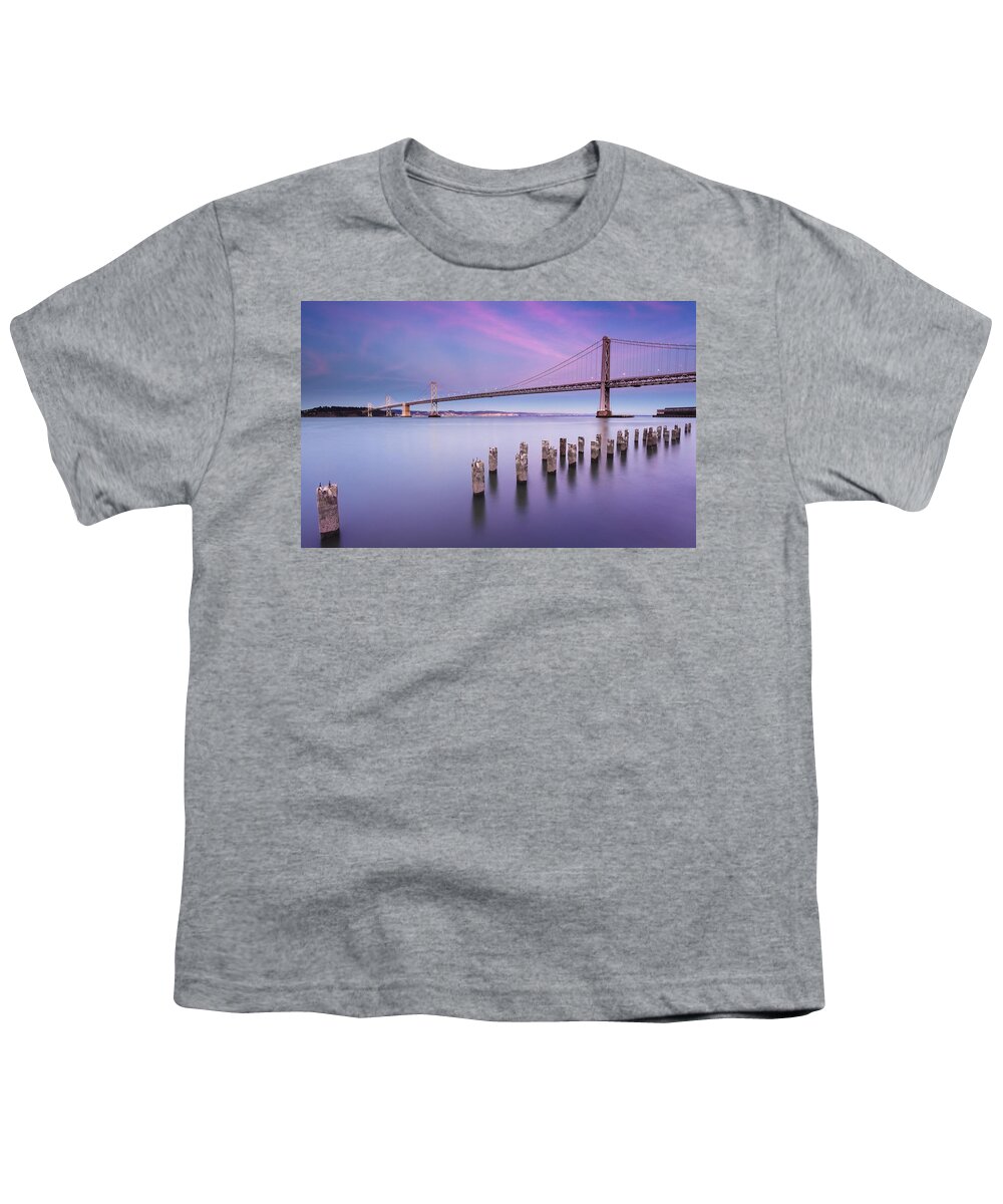 Bay Bridge Youth T-Shirt featuring the digital art Bay Bridge by Maye Loeser