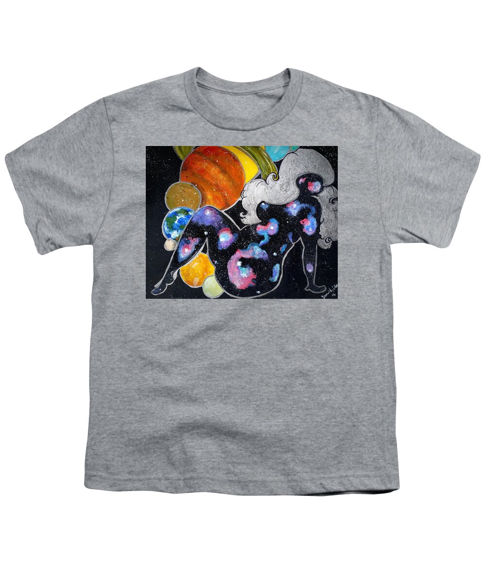  Curvy Women Youth T-Shirt featuring the painting Beauty out of this WORLD by Diamin Nicole
