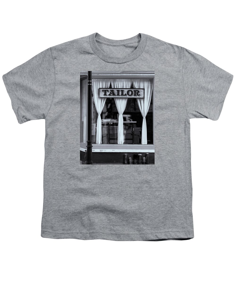 Bellows Falls Vermont Youth T-Shirt featuring the photograph Bellows Falls Tailor by Tom Singleton