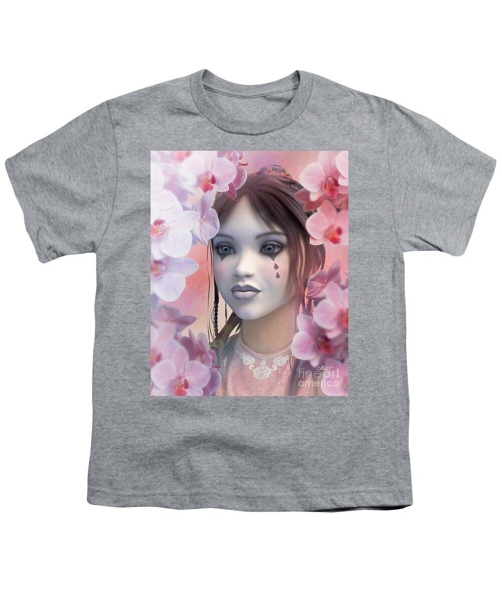3d Youth T-Shirt featuring the digital art Between Orchids by Jutta Maria Pusl