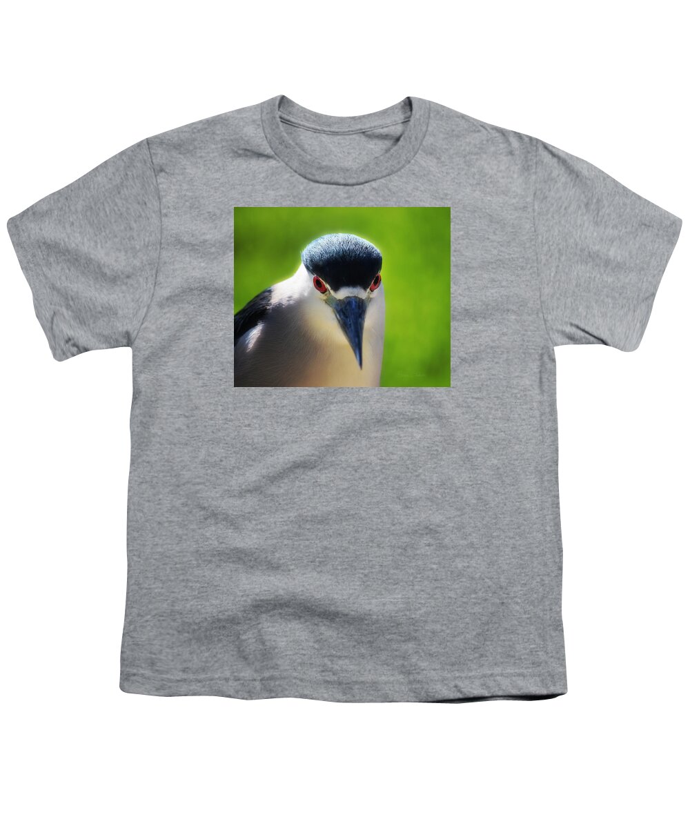 Black-crowned Night-heron Youth T-Shirt featuring the photograph Black Crowned Night Heron by Barbara Chichester