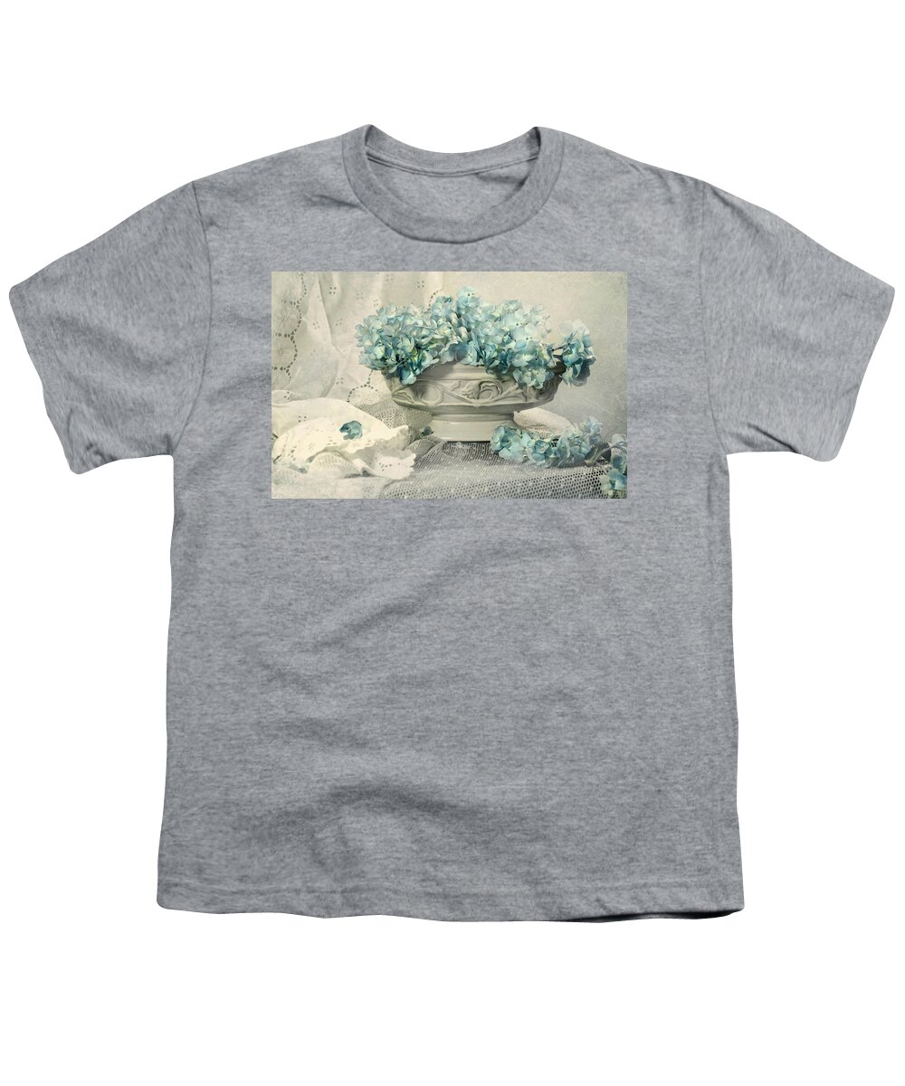 Still Life Youth T-Shirt featuring the photograph Blue Heart by Diana Angstadt