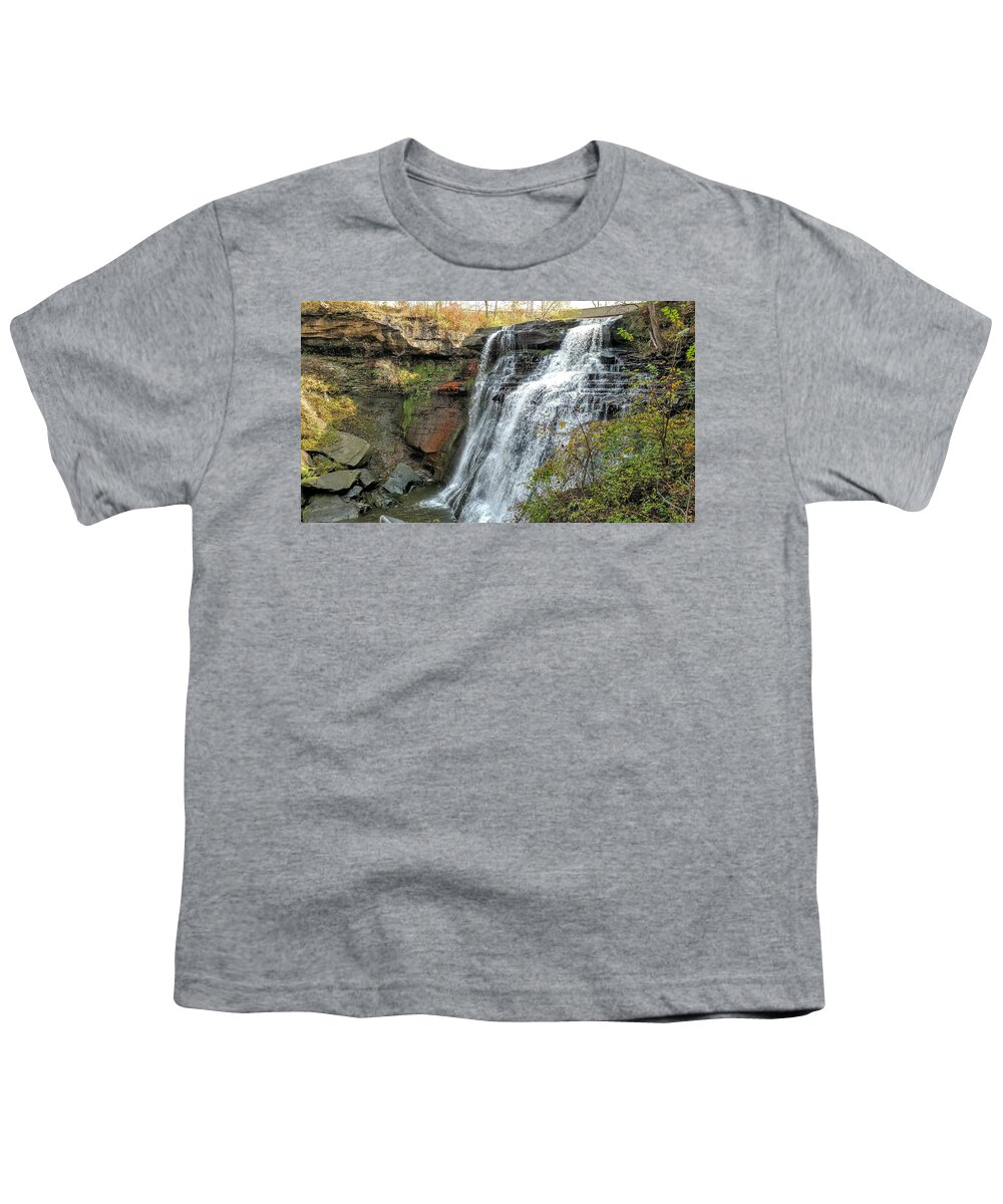  Youth T-Shirt featuring the photograph Brandywine Falls by Brad Nellis