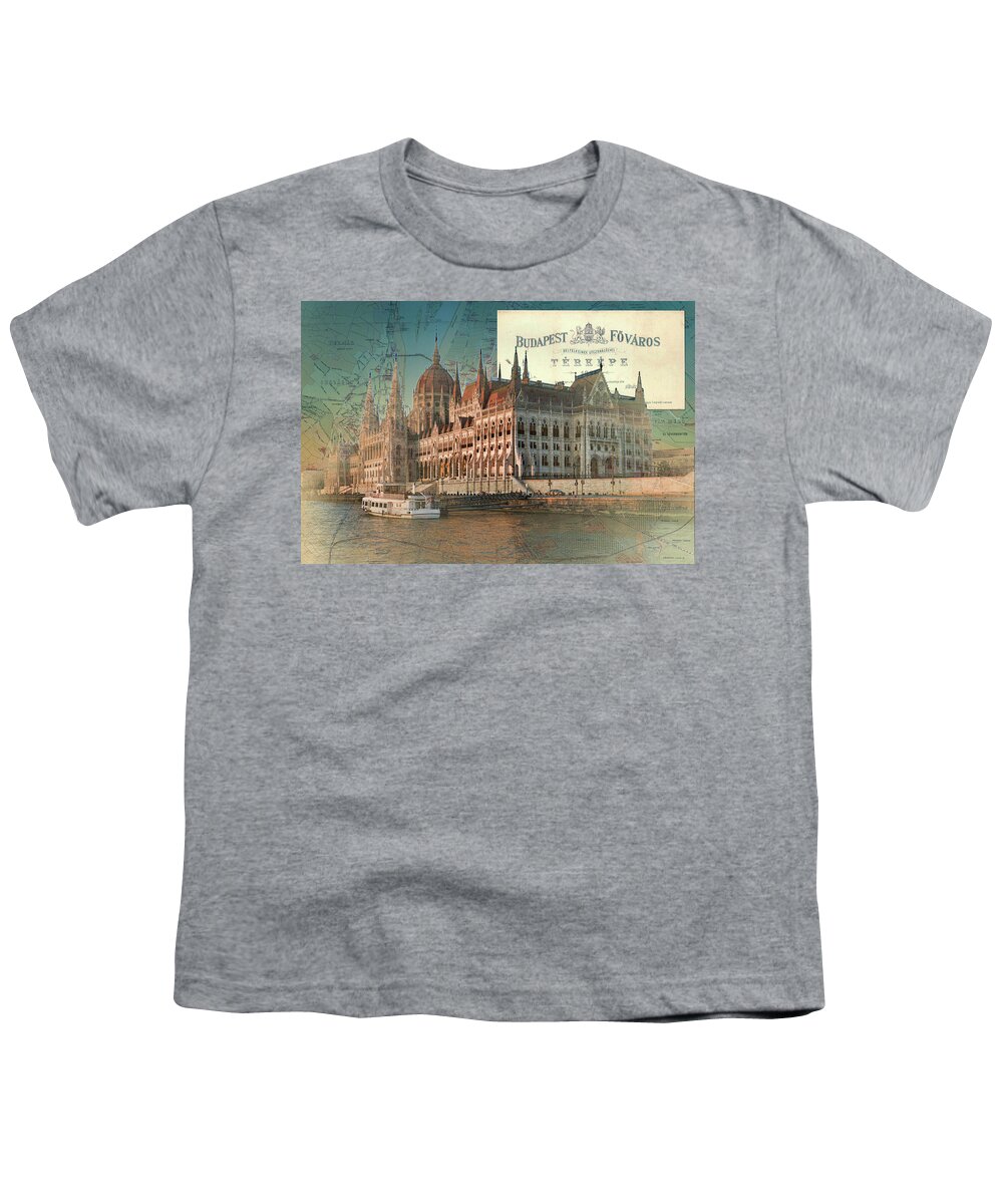 Budapest Youth T-Shirt featuring the photograph Budapest Fovaros by Sharon Popek