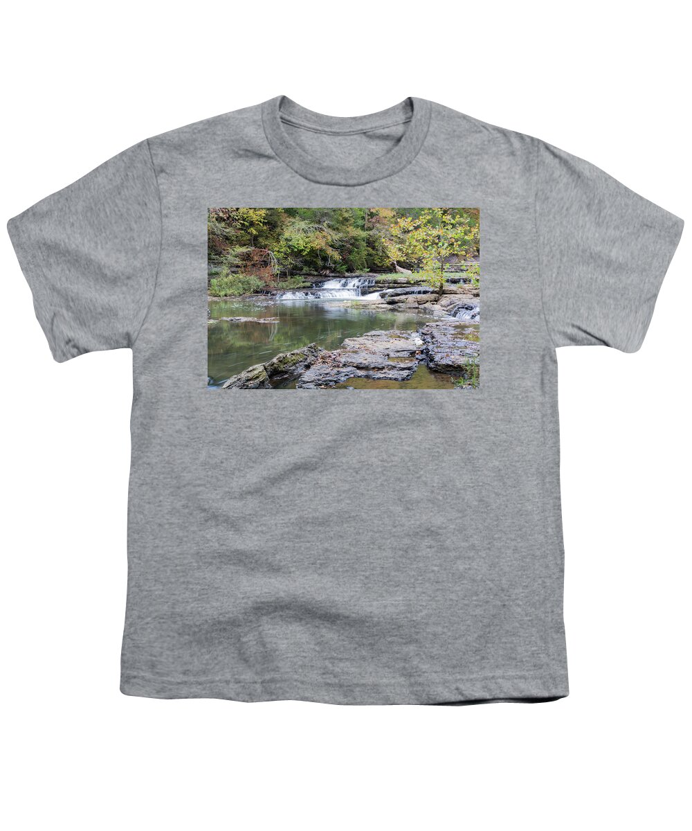 Landscape Youth T-Shirt featuring the photograph Burgess Falls by John Benedict