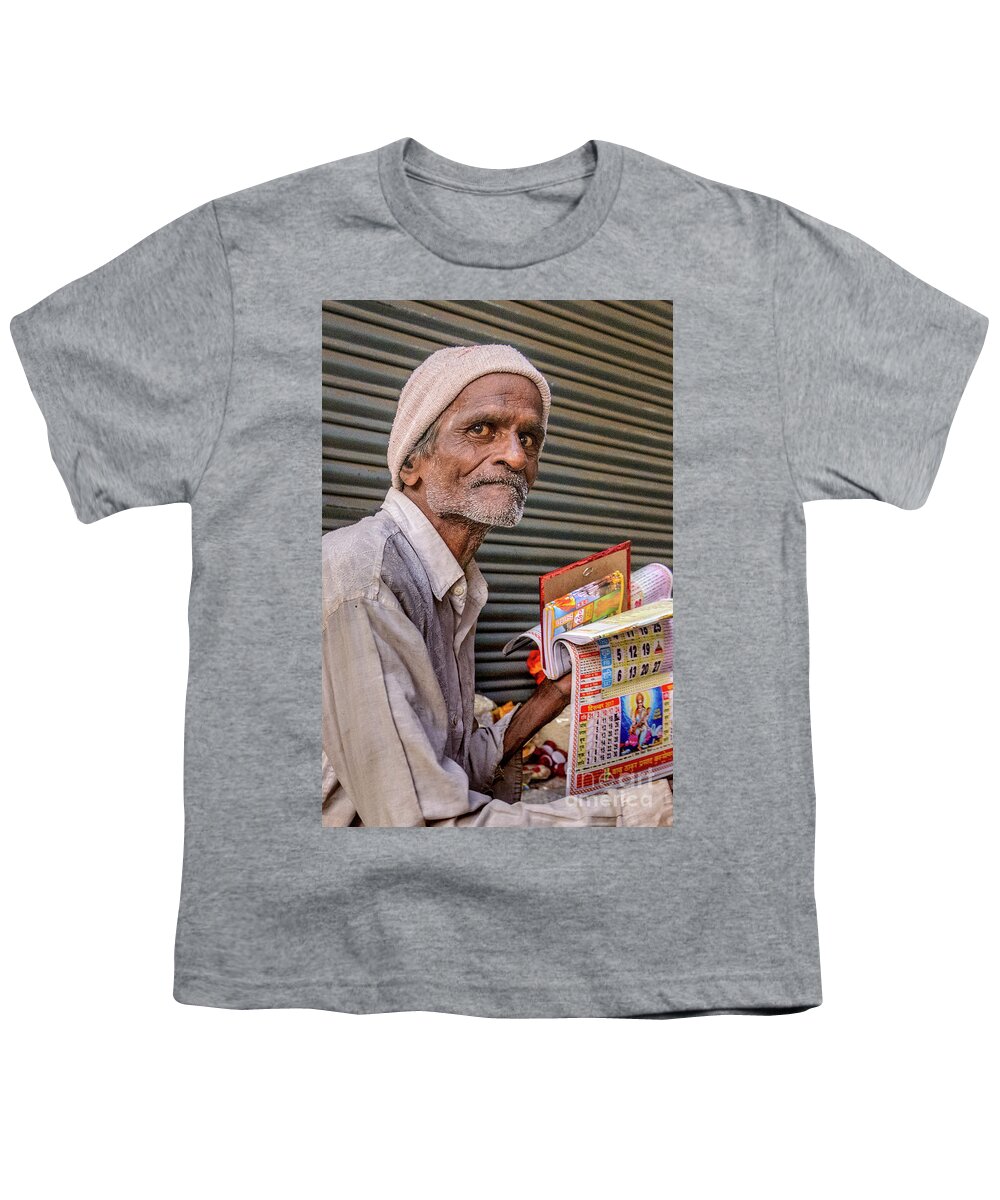 India Youth T-Shirt featuring the photograph Calendar Seller by Werner Padarin
