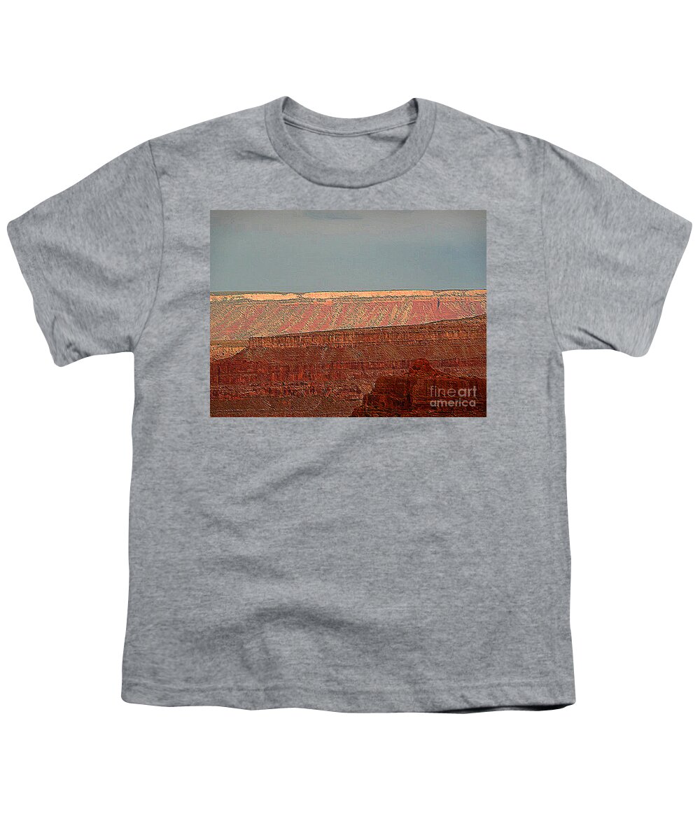 Grand Canyon Youth T-Shirt featuring the photograph Canyon Rims by Angela L Walker