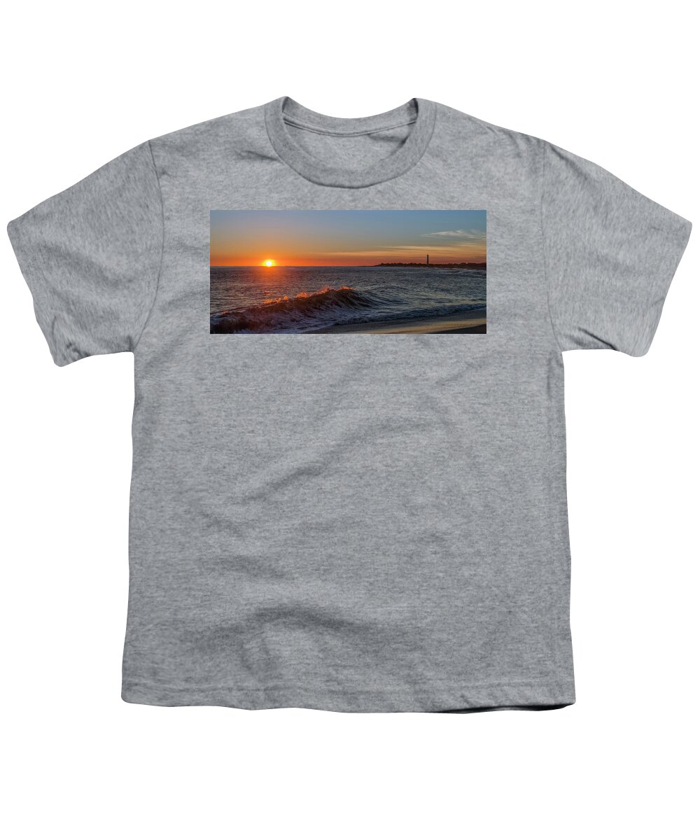 Cape Youth T-Shirt featuring the photograph Cape May Cove at Sunset Panorama by Bill Cannon