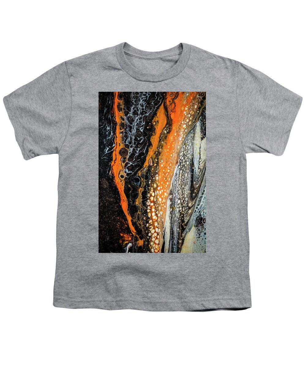 Contemporary Youth T-Shirt featuring the painting Chobezzo Abstract series 2 by Lilia S