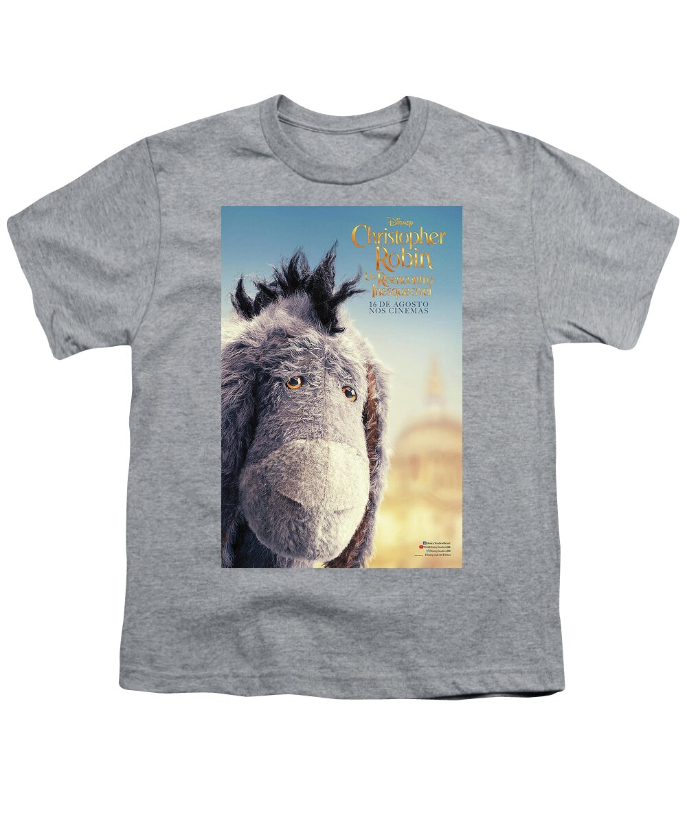 Christopher Robin Youth T-Shirt featuring the mixed media Christopher Robin B by Movie Poster Prints
