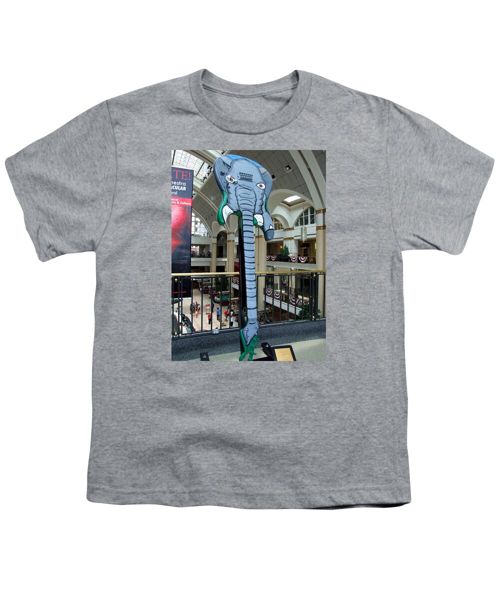 Cleveland Tower City Guitar I Youth T-Shirt featuring the photograph Cleveland Tower City Guitar I by Michiale Schneider