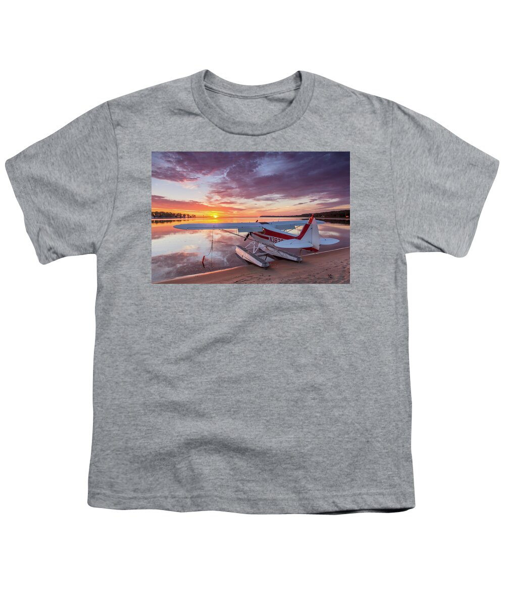 Airplane Youth T-Shirt featuring the photograph Come Ashore by Lee and Michael Beek