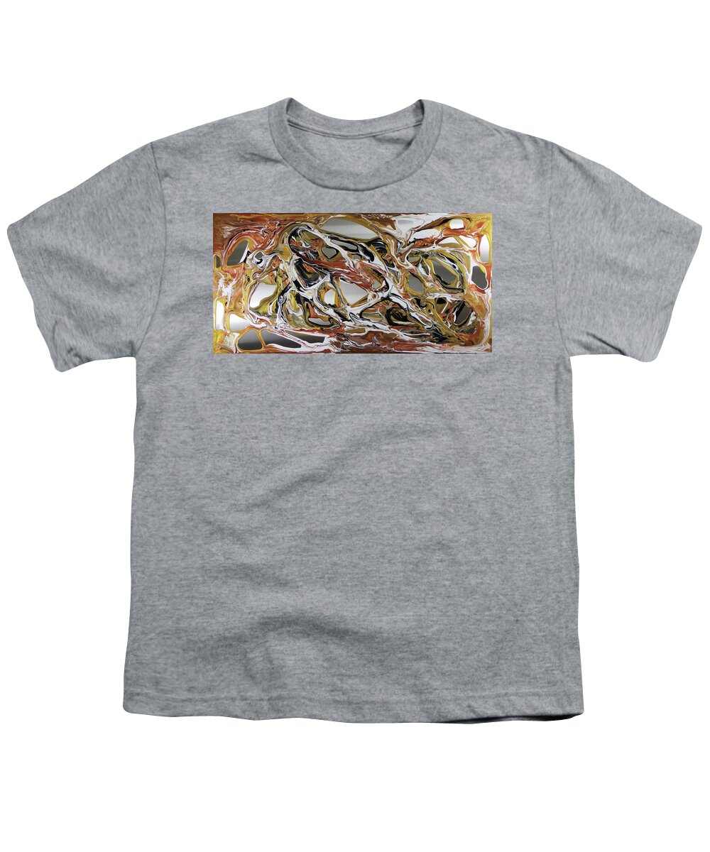 Metallic Youth T-Shirt featuring the painting Con-fusion by Madeleine Arnett