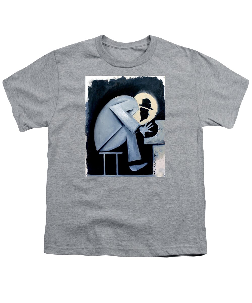 Thelonious Monk Youth T-Shirt featuring the painting Crepuscule by Martel Chapman