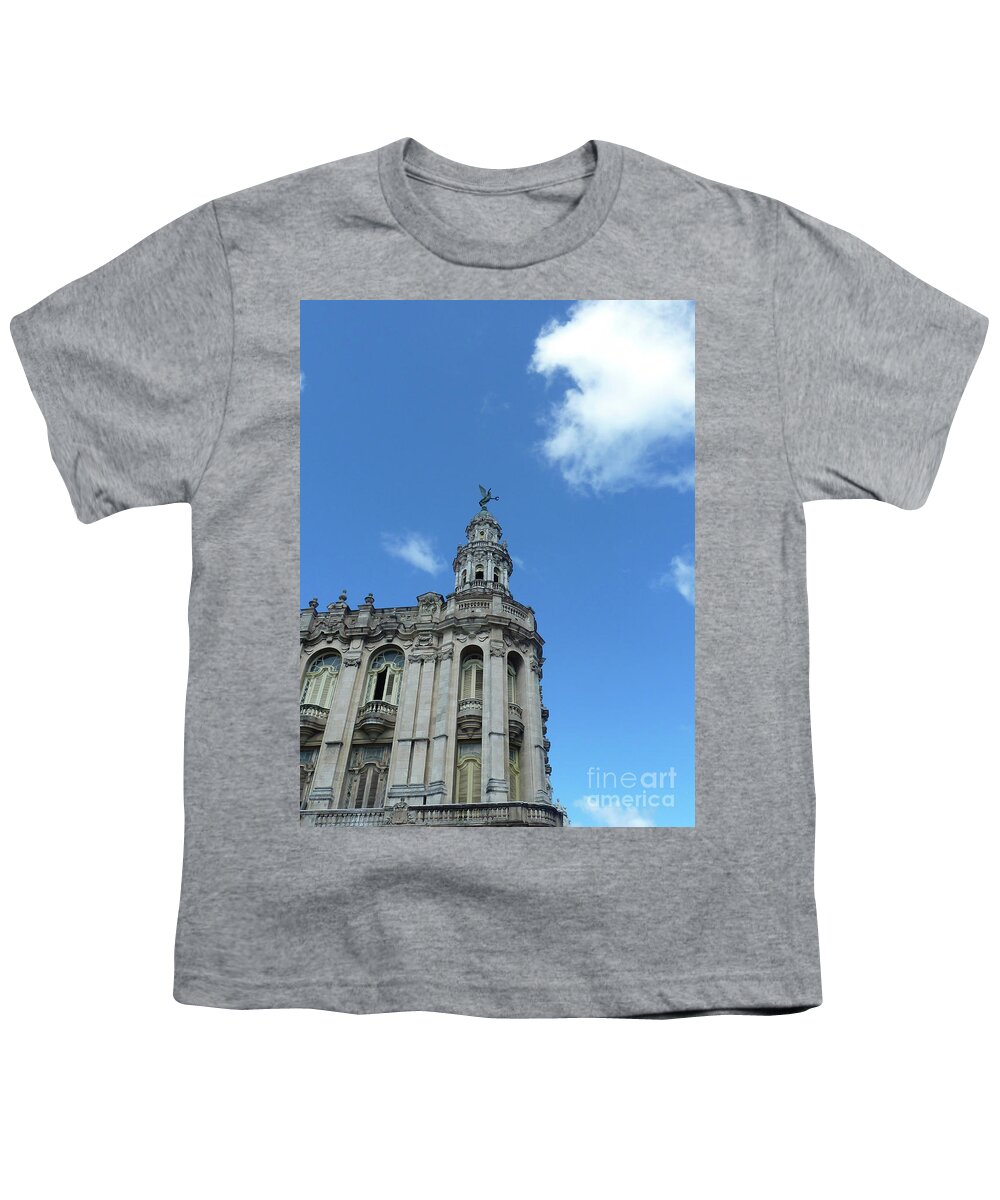 Photography Youth T-Shirt featuring the photograph Cuba Architect and skies by Francesca Mackenney