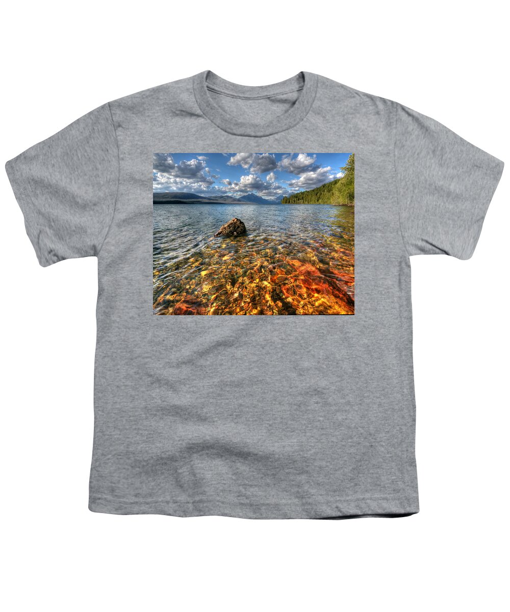 Colored Rocks Youth T-Shirt featuring the photograph Deep Shallows by David Andersen
