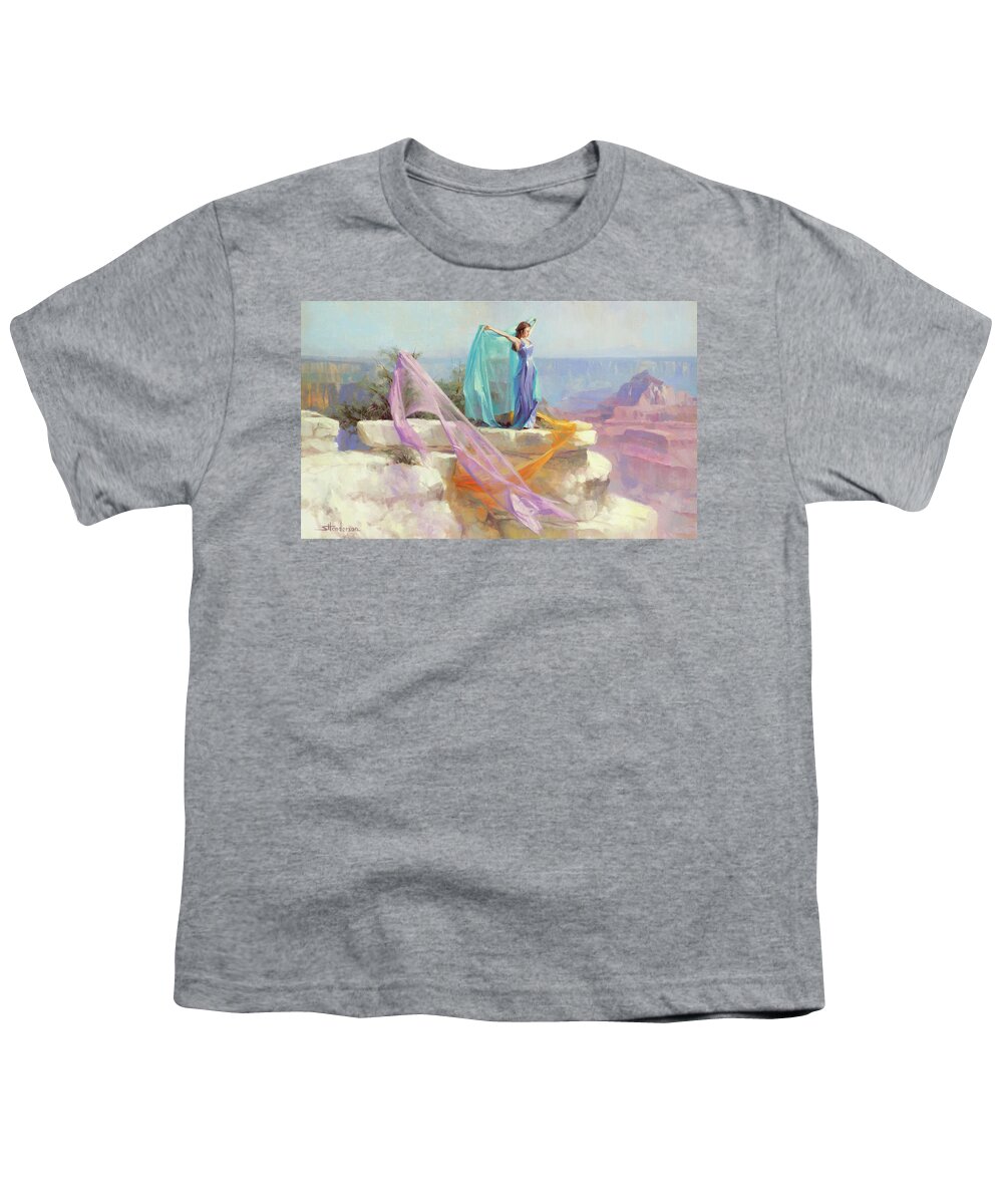 Southwest Youth T-Shirt featuring the painting Diaphanous by Steve Henderson