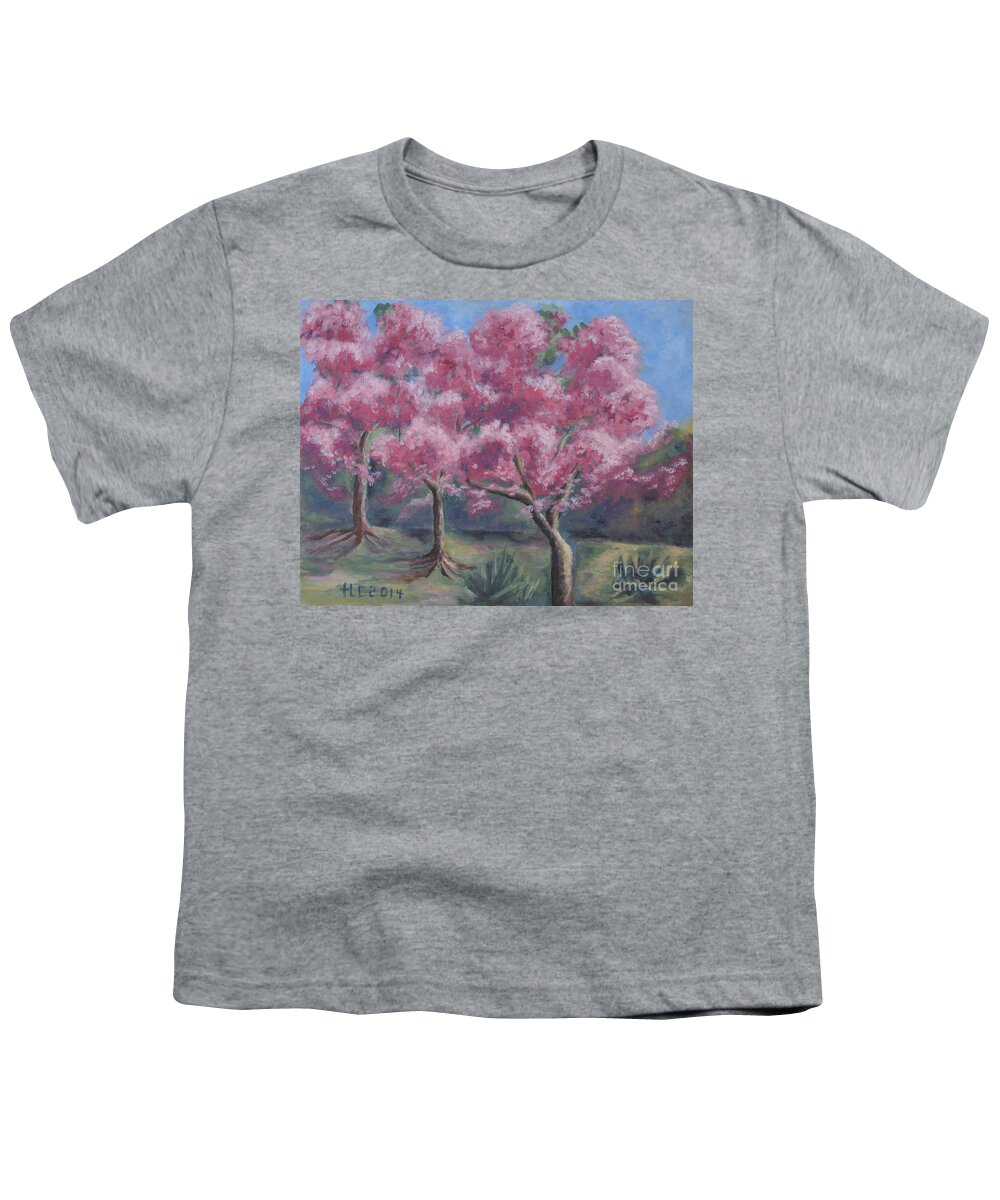 Dogwoods Youth T-Shirt featuring the painting Dogwoods in Spring by Theresa Cangelosi