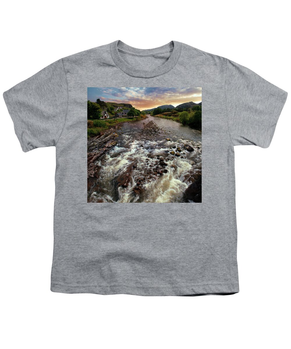 Rock Youth T-Shirt featuring the photograph Early morning at Poolewe, Scotland by Jaroslaw Blaminsky