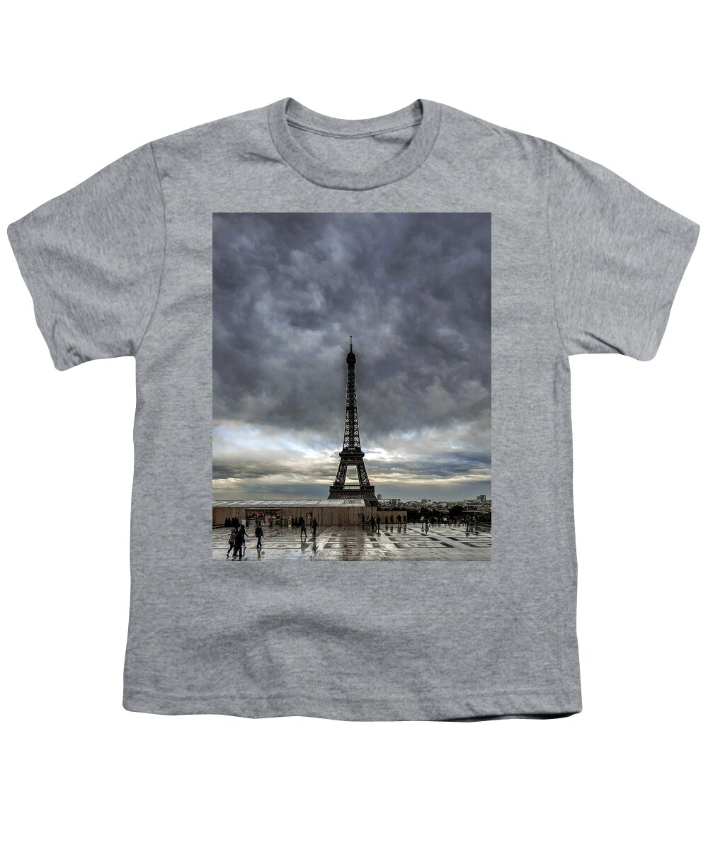 Eiffel Tower Youth T-Shirt featuring the photograph Eiffel Tower Paris by Sally Ross