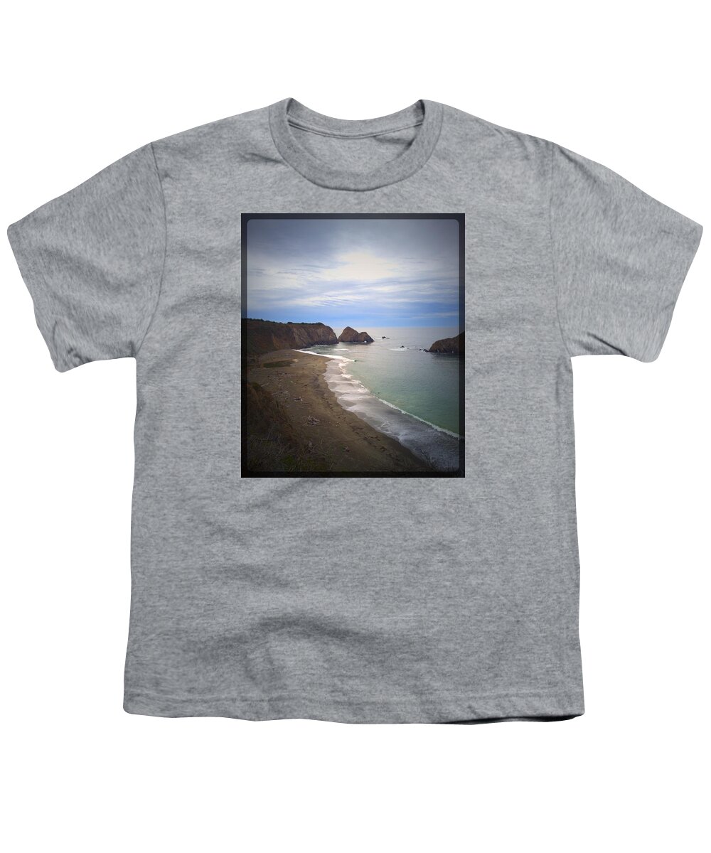 Elk Ca Youth T-Shirt featuring the photograph Elk Beach by Lisa Dunn