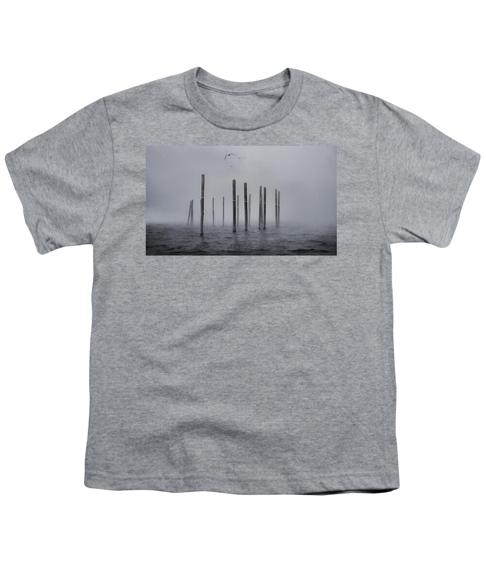 Ethereal Pilings Youth T-Shirt featuring the photograph Ethereal Pilings by Marty Saccone