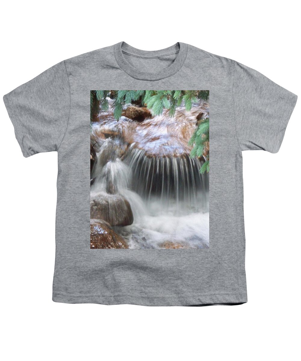 Water Youth T-Shirt featuring the photograph Falling Water 1 by Lanita Williams