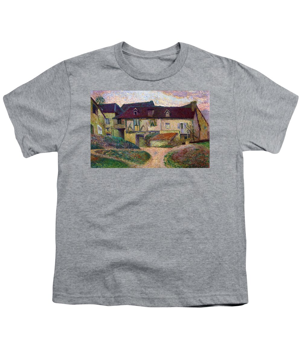 Dario De Regoyos Youth T-Shirt featuring the painting Farmhouse. Namur by Dario de Regoyos