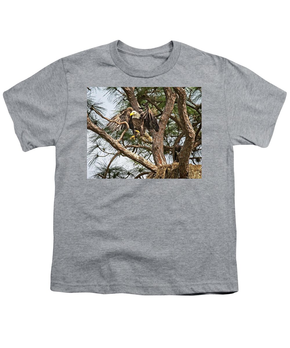Beautiful Youth T-Shirt featuring the photograph Florida Adult Bald Eagle by Ronald Lutz