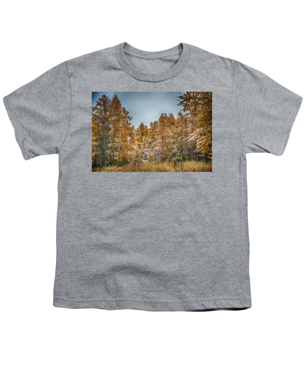 Tamarack Youth T-Shirt featuring the photograph Frosted Tamaracks by Paul Freidlund