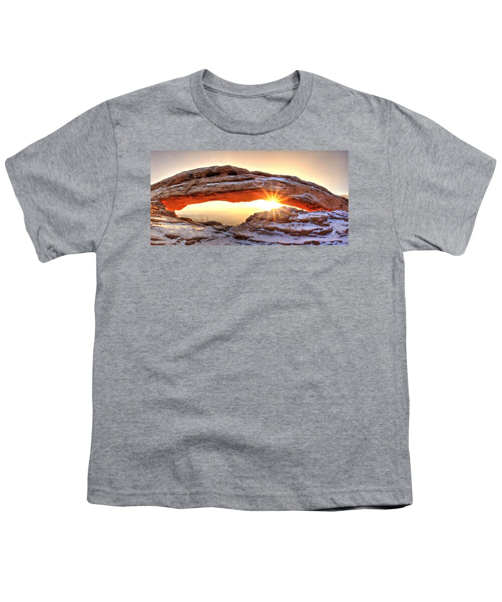 Americas Best Idea Youth T-Shirt featuring the photograph Full Mesa Sunburst by David Andersen