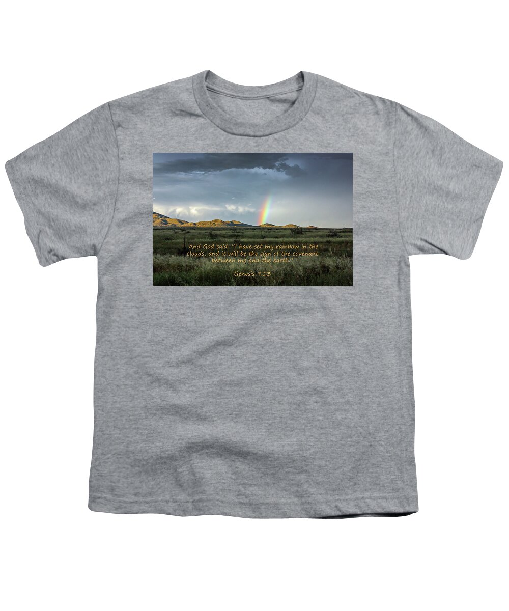 Arizona Youth T-Shirt featuring the photograph God's Covenant to the Earth by Lon Dittrick