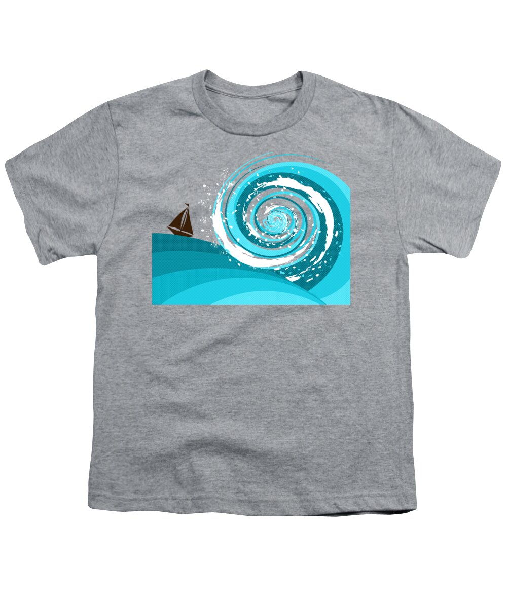 Wave Youth T-Shirt featuring the digital art Gonna Need A Bigger Boat by Shawna Rowe