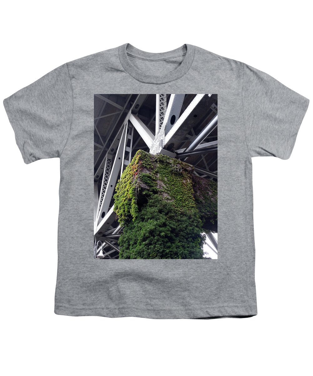 Granville Street Bridge Youth T-Shirt featuring the photograph Granville Street Bridge Ivy by David T Wilkinson