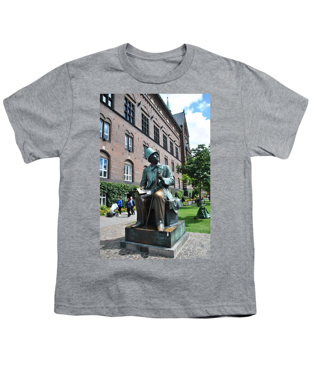 Hans Christian Andersen Youth T-Shirt featuring the photograph Hans Christian Andersen by Jacqueline M Lewis