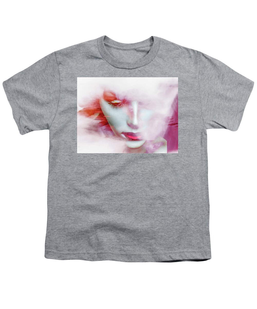 Woman Youth T-Shirt featuring the photograph Having a secret by Gabi Hampe